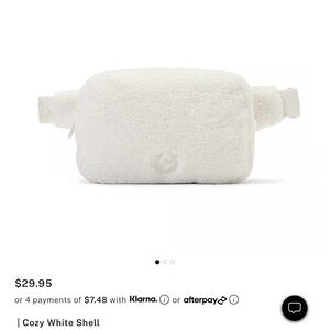 VS PINK Cozy White Shell Fanny Pack